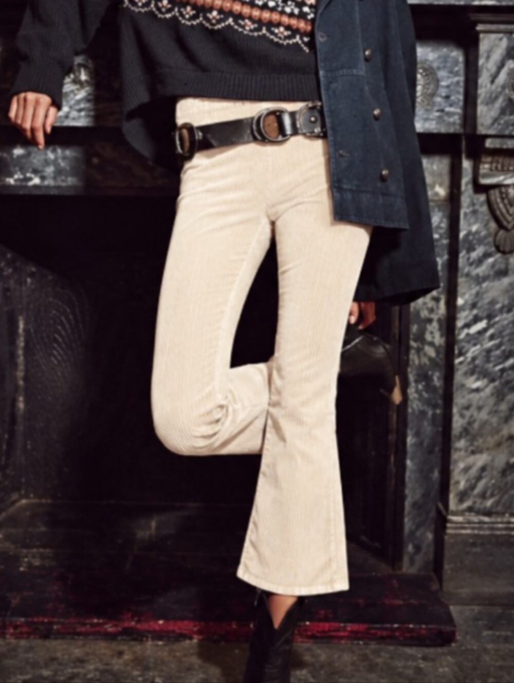 Free People In My Feelings Cropped Bootcut Cord Pant